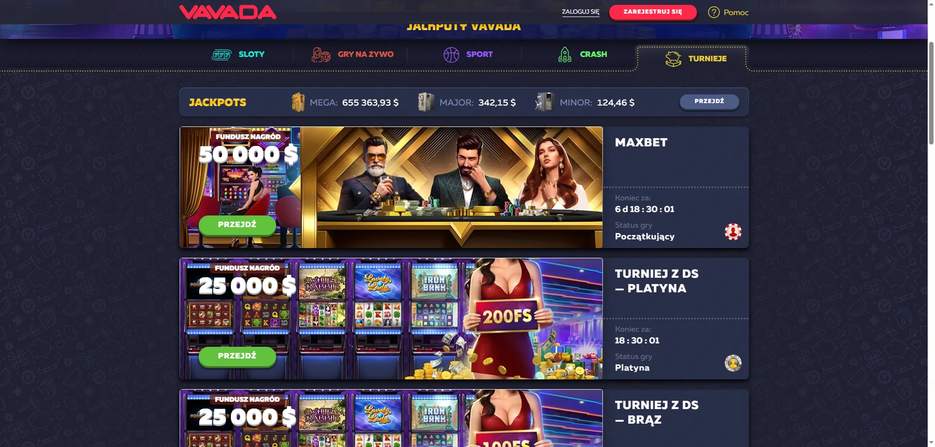 Vavada Casino bonus powitalny 100% do 5000 PLN i 100 free spins